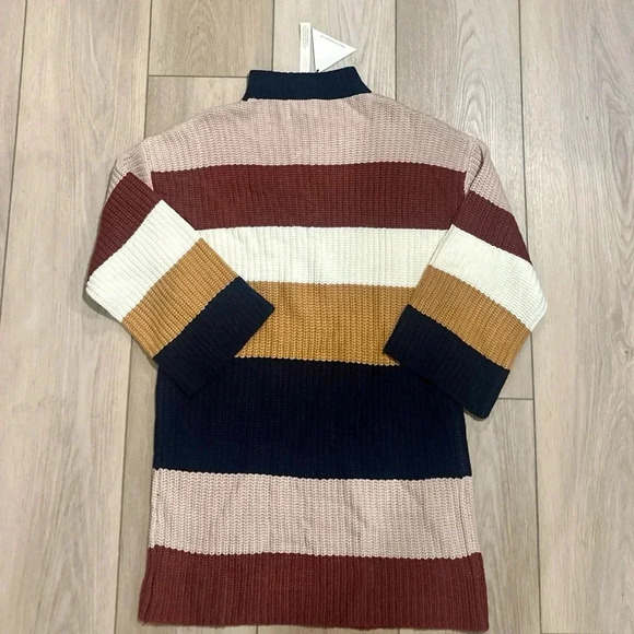 NWT Lost + Wander Pomeline Sweater Dress Colorblock Anthropologie Women’s LP - Picture 4 of 6
